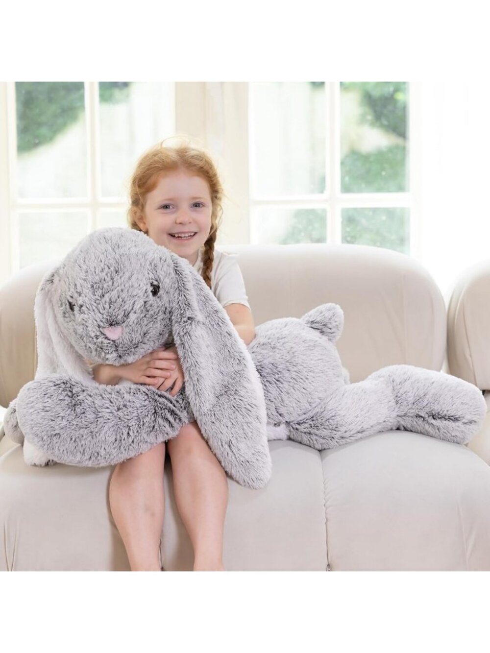 Giant 31-Inch Bunny Plush Toy | Soft Large Rabbit Stuffed Animal for Kids